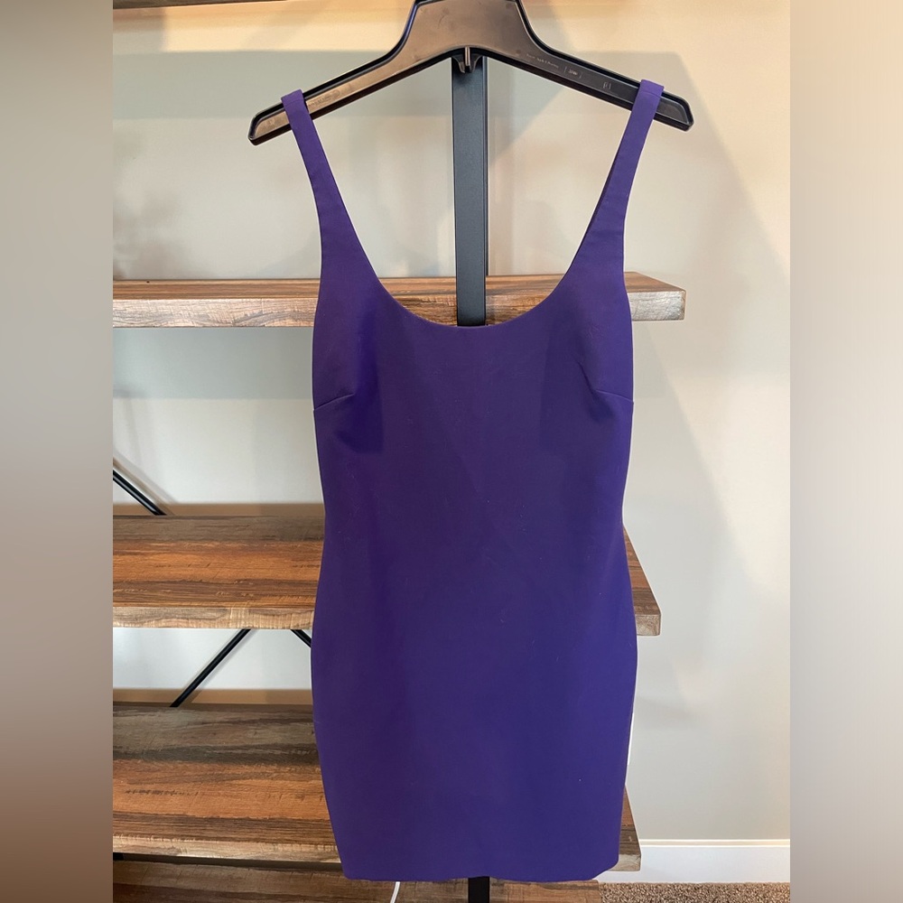 Lively Purple Structured BodyCon Dress- 6
